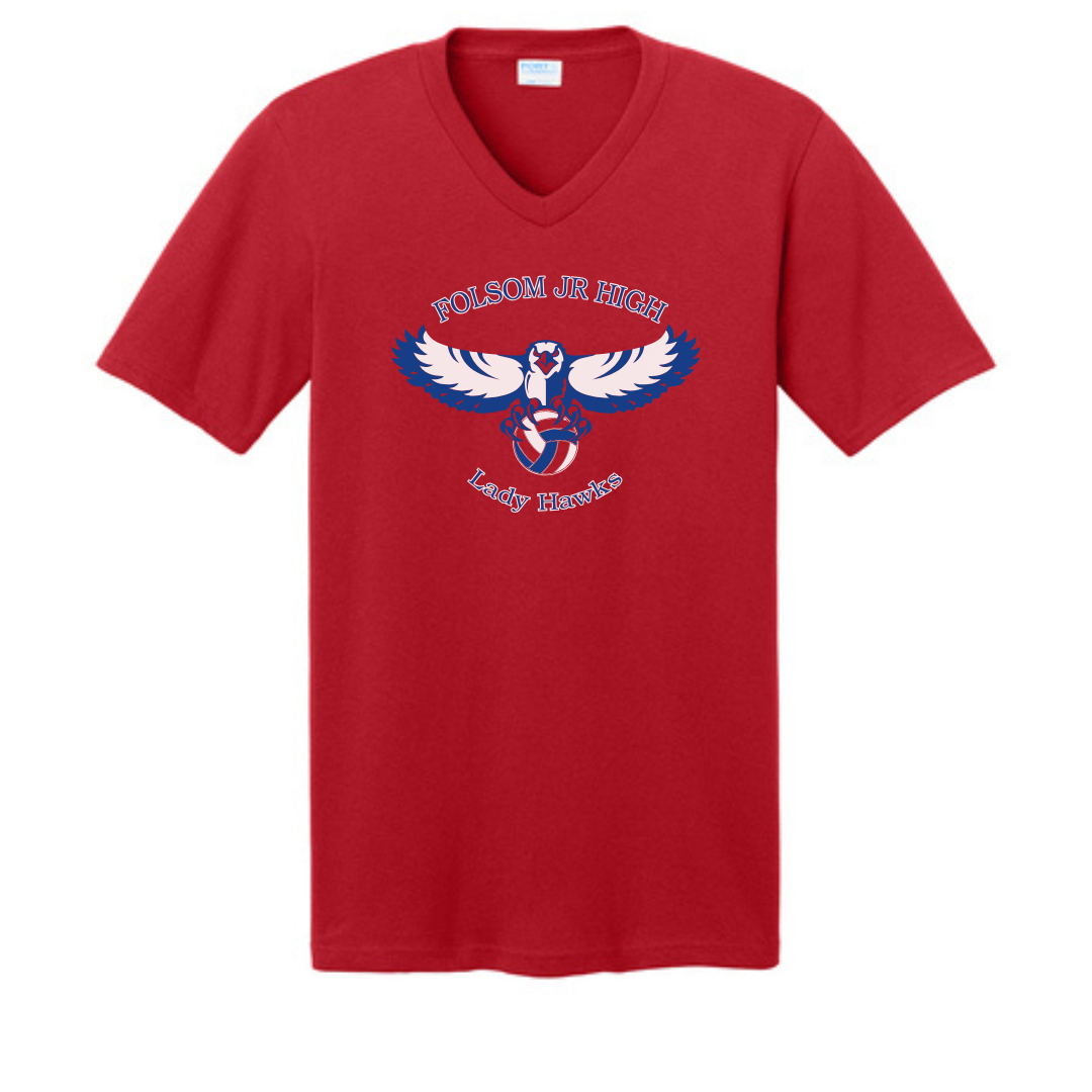 FJH Lady Hawks Volleyball V-Neck Tee