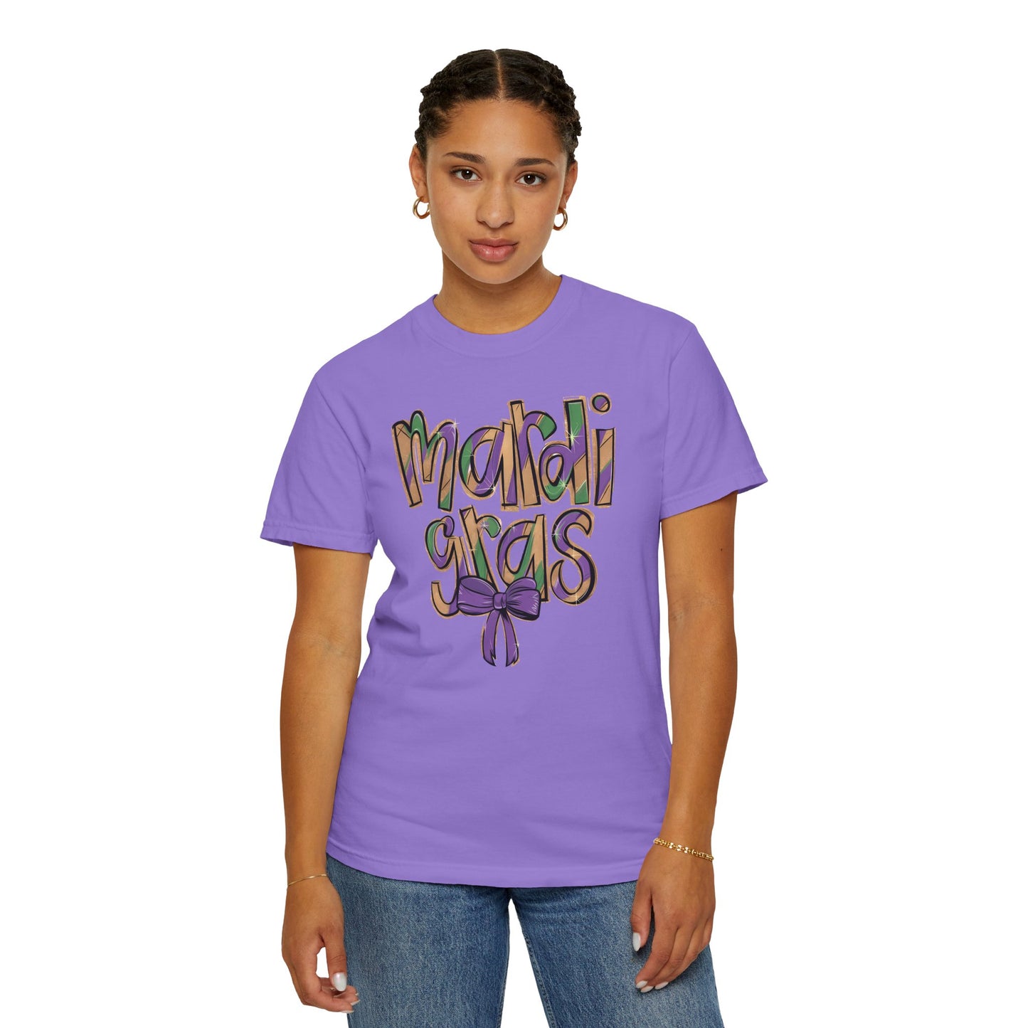 Mardi Gras T-Shirt with Bow Detail