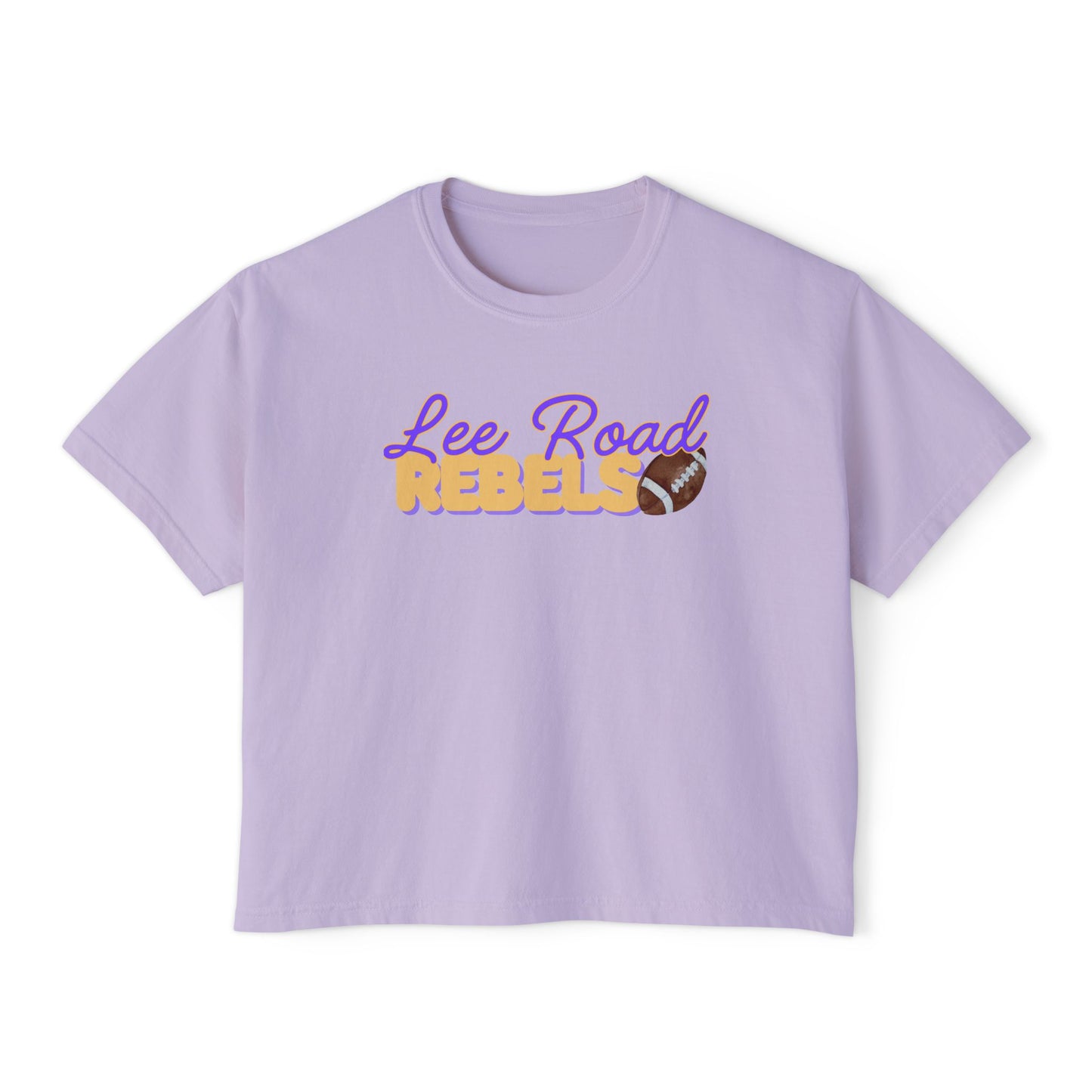 Lee Road Rebels Women’s Boxy Tee, Casual Summer Shirt, Sports Team Apparel, Gift for Fans, Comfortable Everyday Wear