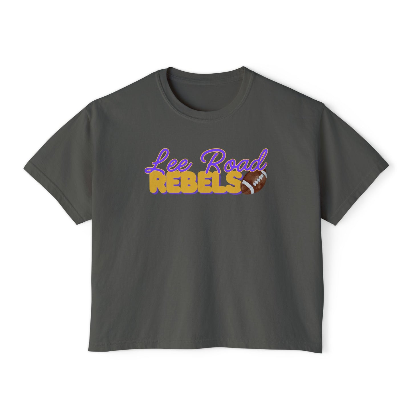 Lee Road Rebels Women’s Boxy Tee, Casual Summer Shirt, Sports Team Apparel, Gift for Fans, Comfortable Everyday Wear
