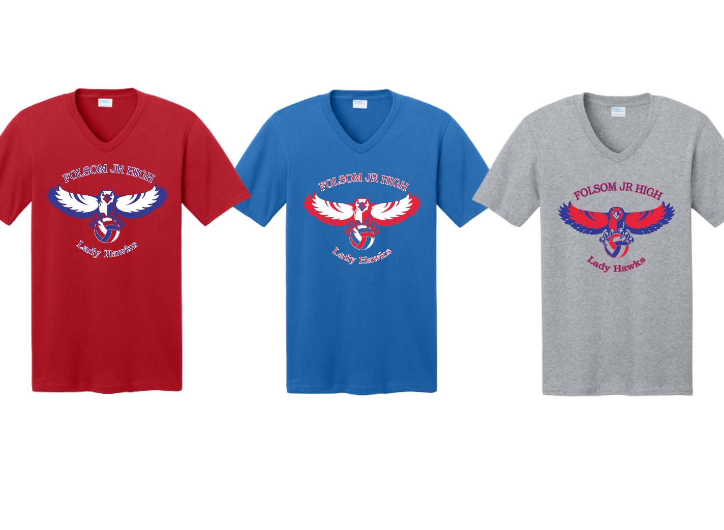 FJH Lady Hawks Volleyball V-Neck Tee