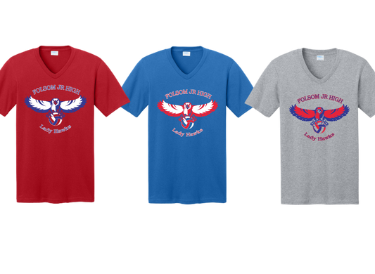 FJH Lady Hawks Volleyball V-Neck Tee