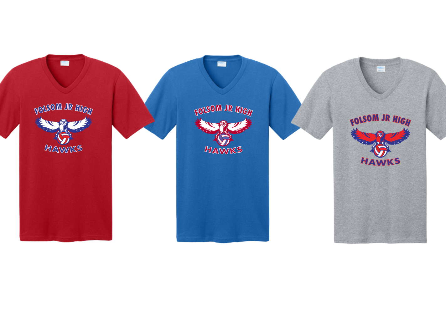 FJH Hawks Volleyball V-Neck Tee