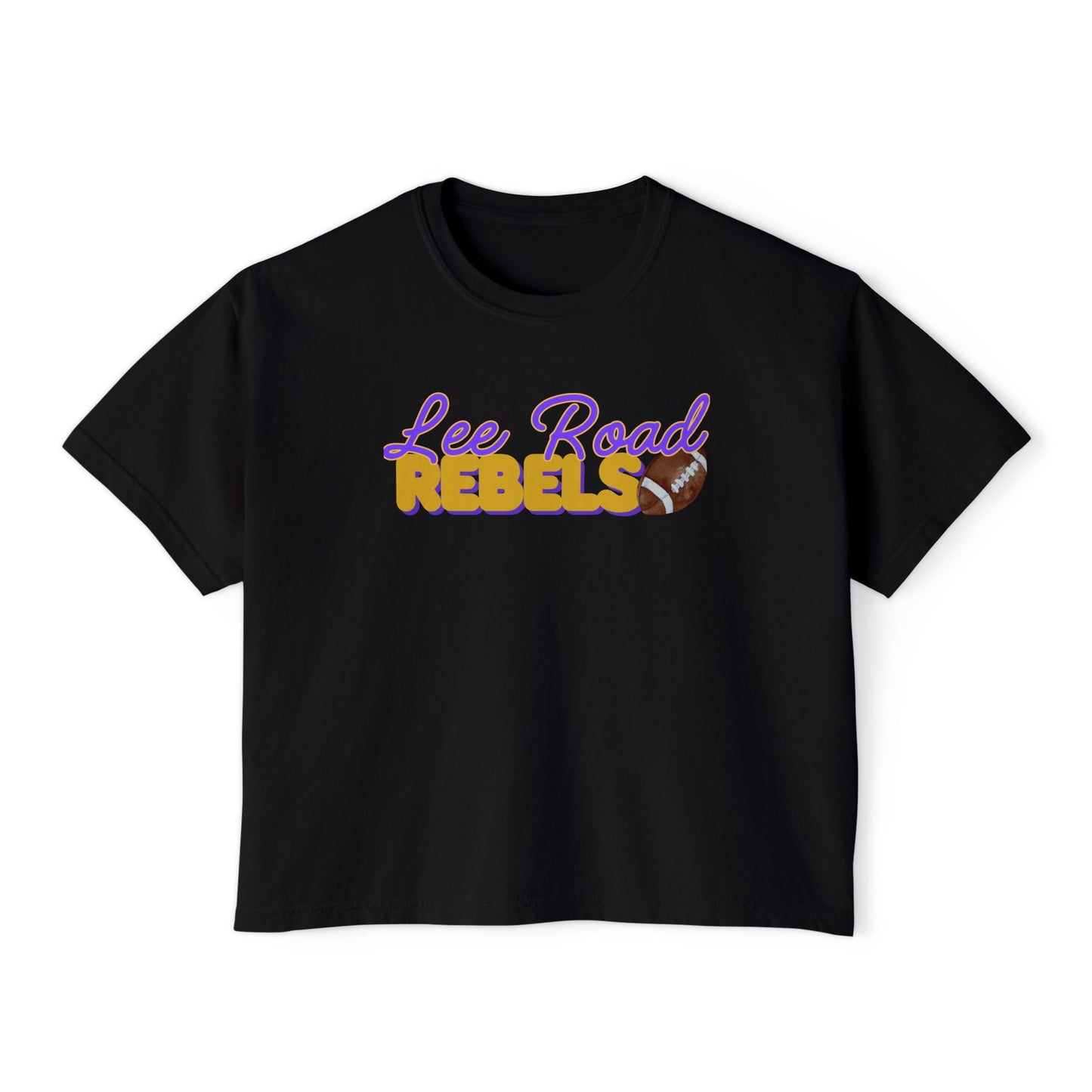 Lee Road Rebels Women’s Boxy Tee, Casual Summer Shirt, Sports Team Apparel, Gift for Fans, Comfortable Everyday Wear