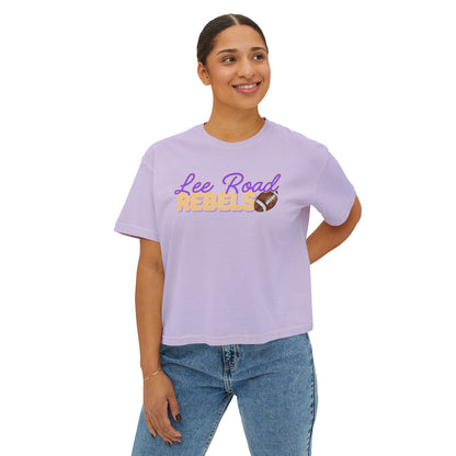 Lee Road Rebels Women’s Boxy Tee, Casual Summer Shirt, Sports Team Apparel, Gift for Fans, Comfortable Everyday Wear
