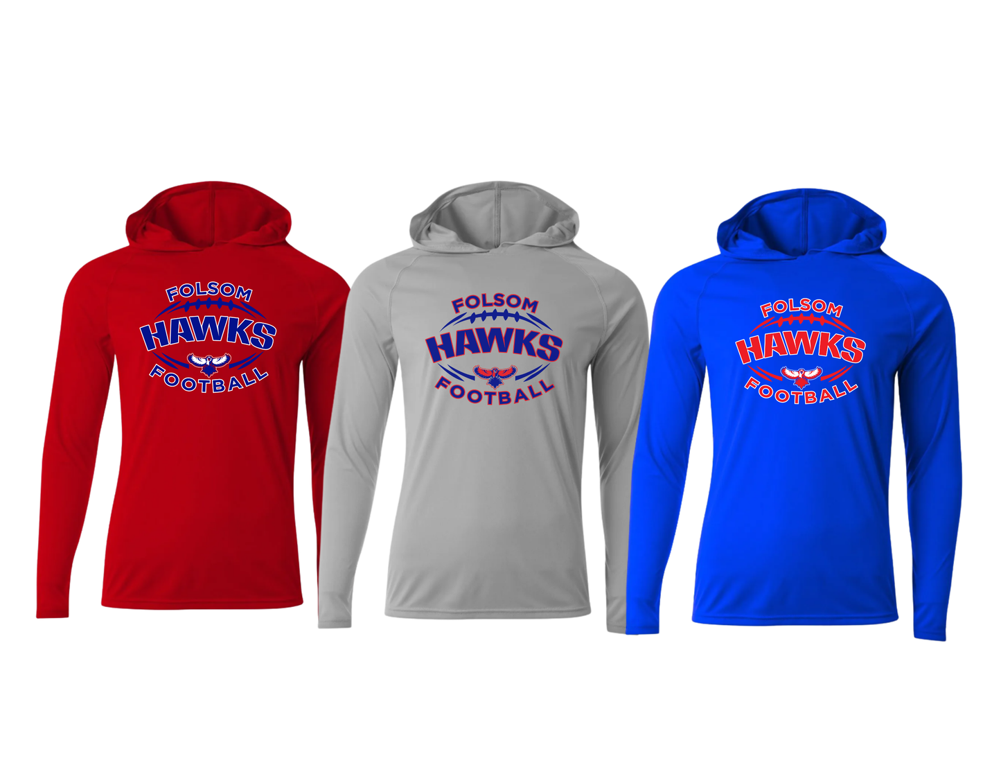 FJH Football Long Sleeve Performance Hoodie