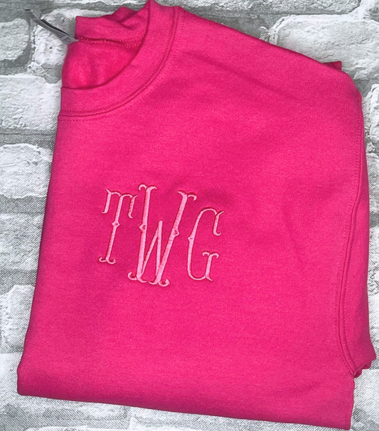 Embroidered Initial Sweatshirt
