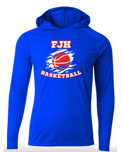 FJH Basketball Long Sleeve Performance Hoodie - Adult & Youth