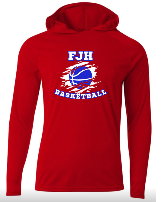 FJH Basketball Long Sleeve Performance Hoodie - Adult & Youth
