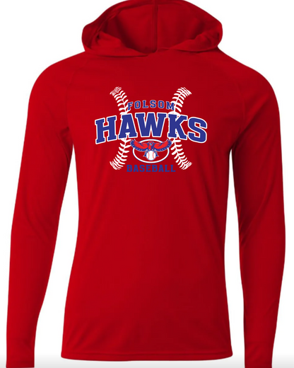 FJH Baseball Long Sleeve Performance Hoodie - Adult & Youth