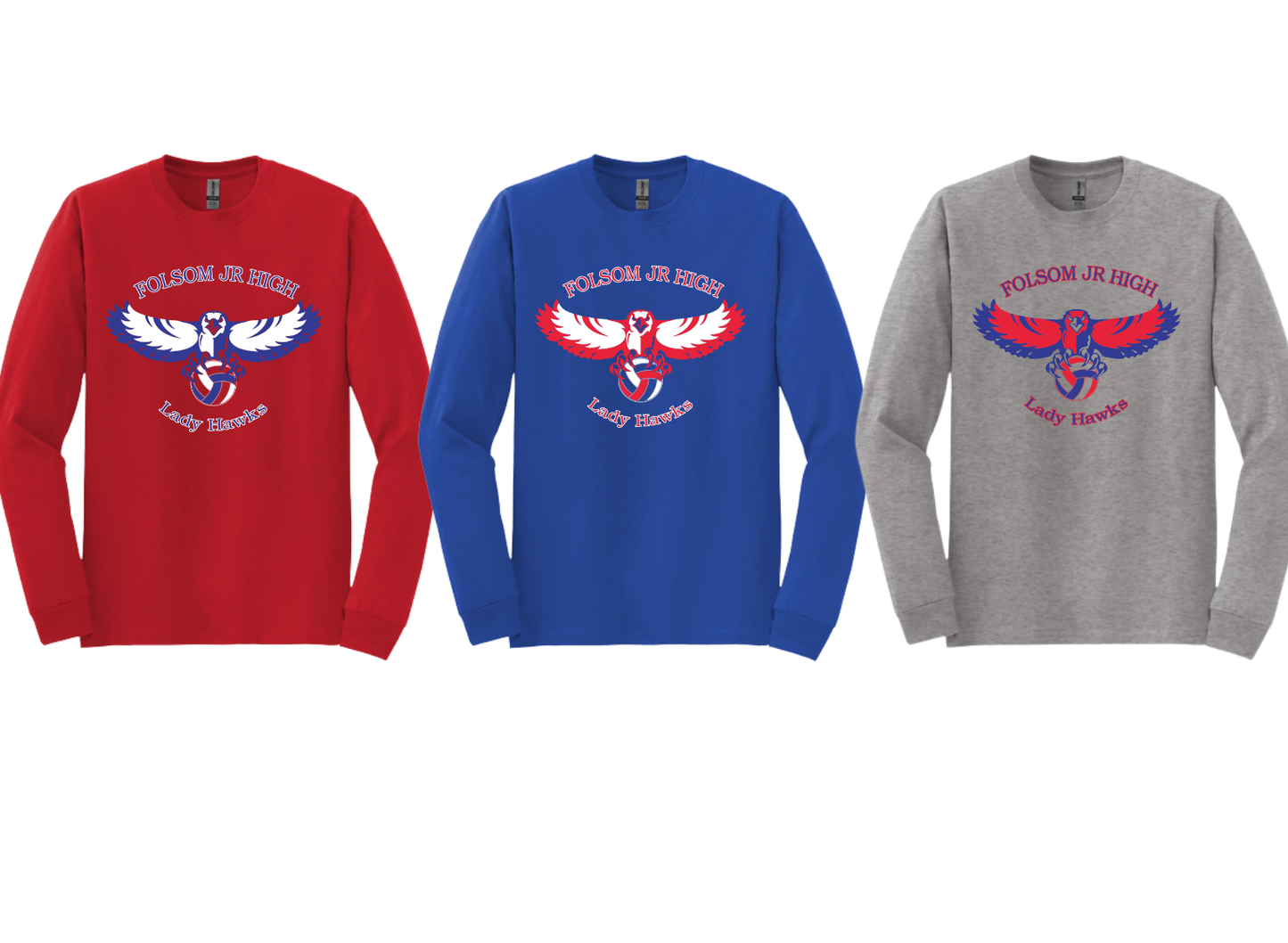 FJH Lady Hawks Volleyball Long Sleeve Tshirt