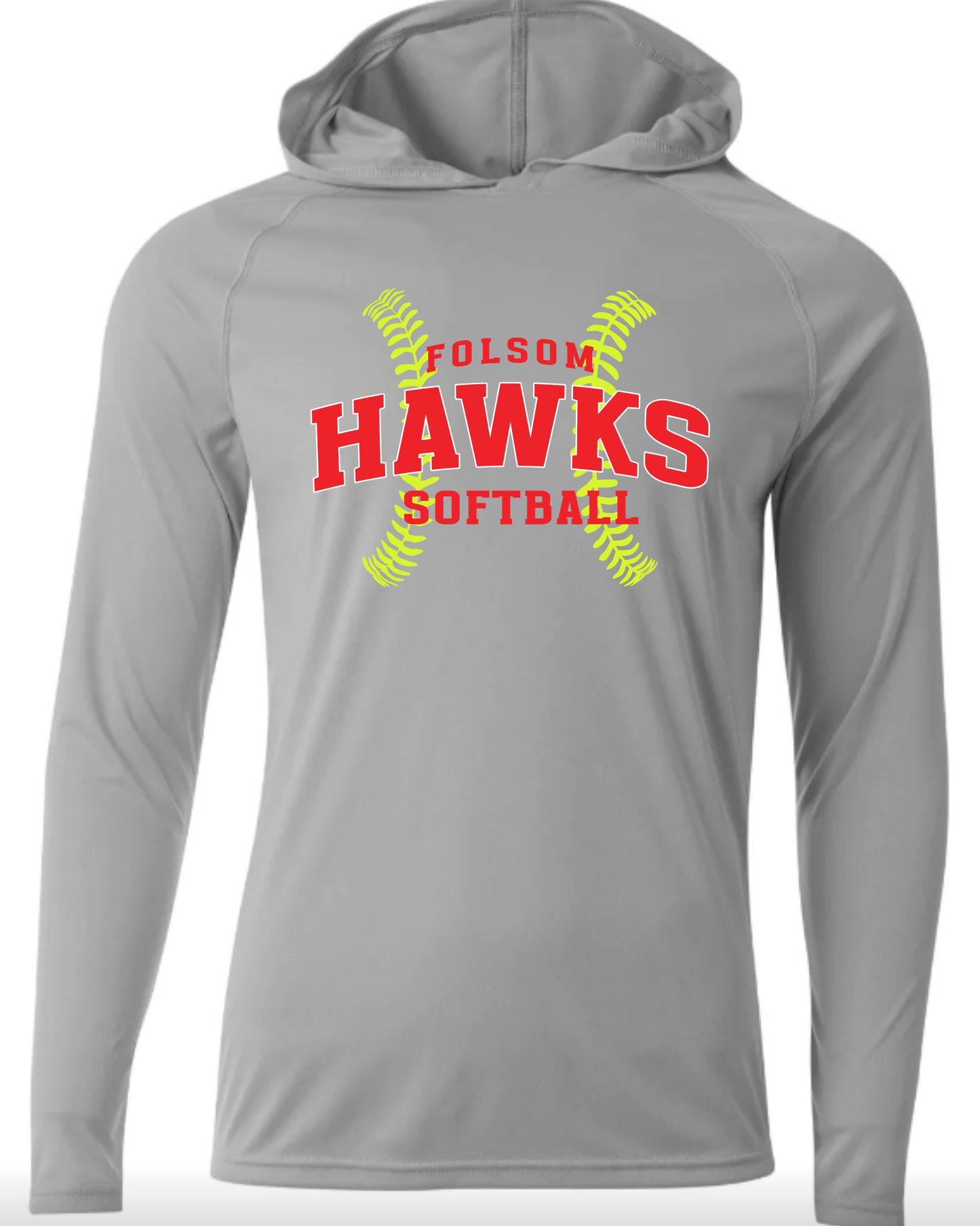 LADY Hawks Softball Long Sleeve Performance Hoodie - Adult & Youth
