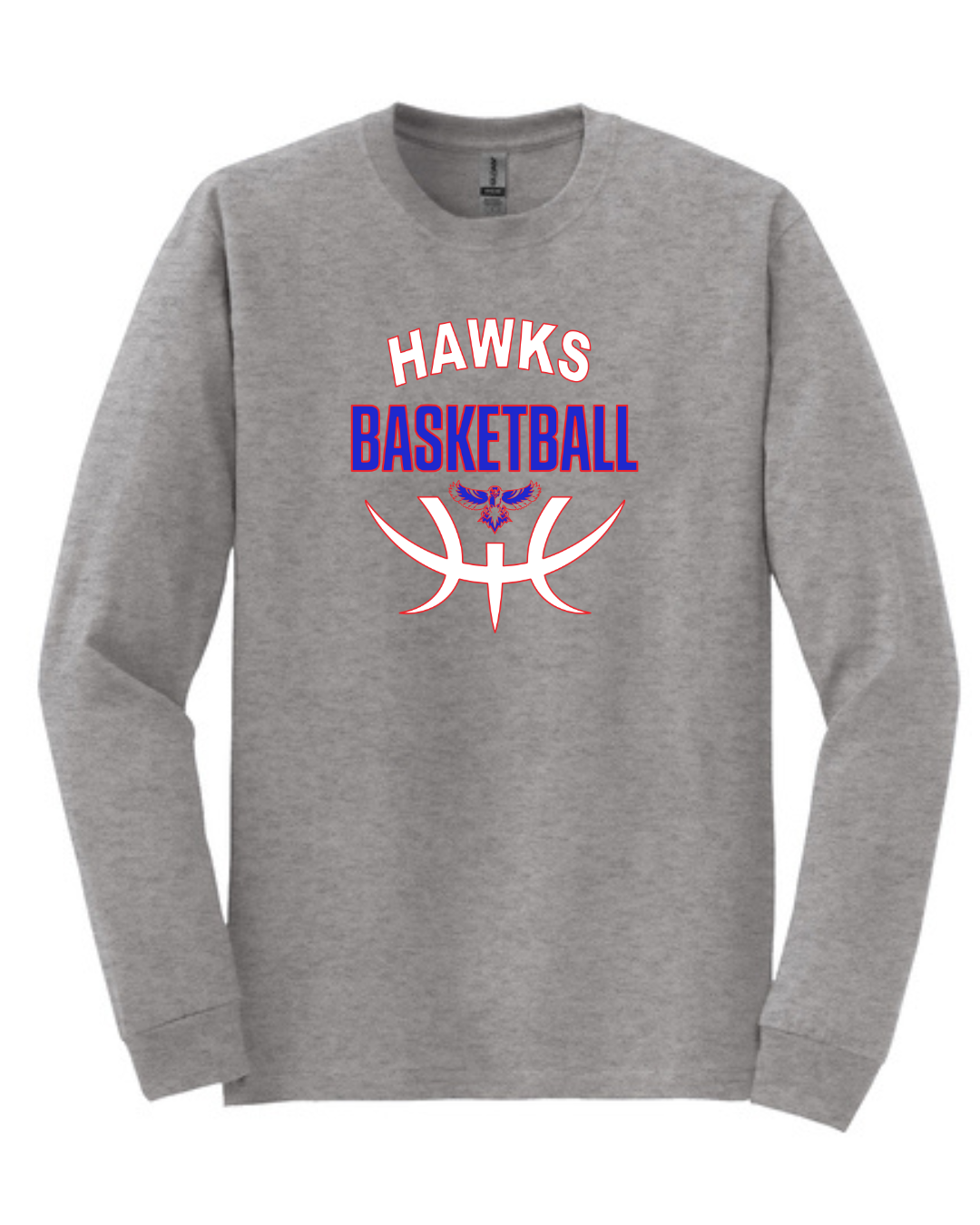 Hawks Basketball Long Sleeve Tee
