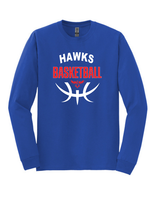 Hawks Basketball Long Sleeve Tee