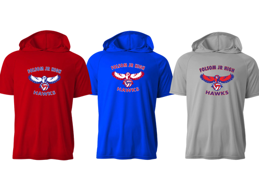 Hawks Volleyball Short Sleeve Performance Hoodie - Adult & Youth