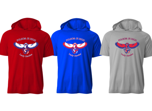 Lady Hawks Volleyball Short Sleeve Performance Hoodie - Adult & Youth